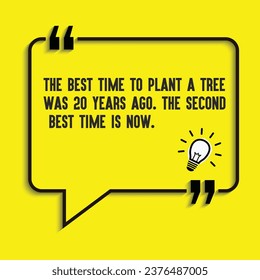 Motivational quote, Inspirational quotes-The best time to plant a tree was 20 years ago. The second best time is now