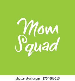 Motivational quote for mom with gold on green.