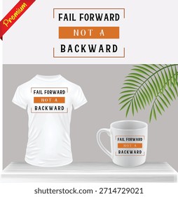 Motivational Quote and Palm Leaf Vector Design on Gray Background. Inspirational Text and Botanical Graphic Print for T-Shirt and Coffee Mug. Modern Nature-Themed Apparel Merchandise.