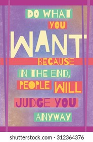 Motivational quote poster