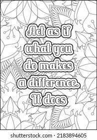 Motivational Quote Quotes Coloring Motivational Quotes Stock Vector ...