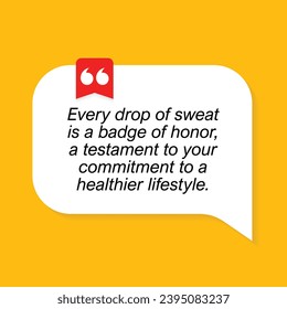 Motivational Quote regarding obesity, Vector illustration
