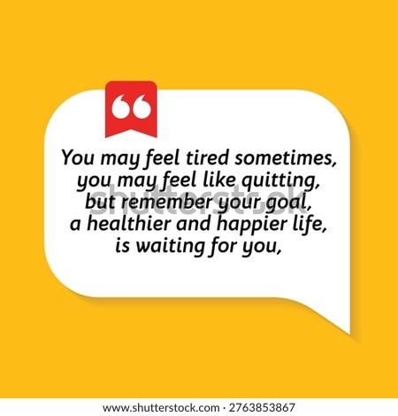 Motivational Quote regarding obesity, Vector illustration