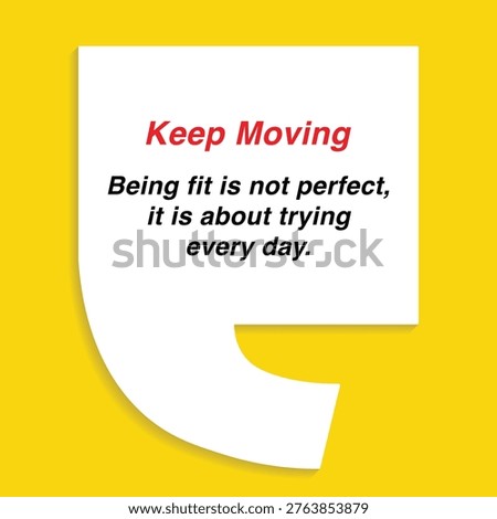 Motivational Quote regarding obesity, Vector illustration