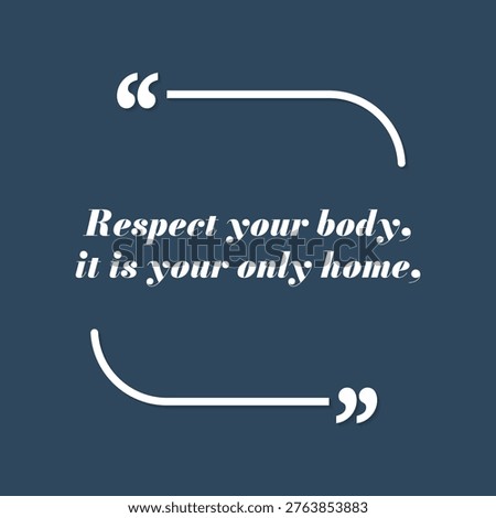 Motivational Quote regarding obesity, Vector illustration