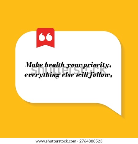 Motivational Quote regarding obesity, Vector illustration
