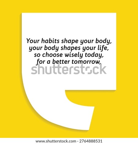 Motivational Quote regarding obesity, Vector illustration