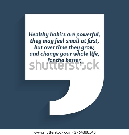 Motivational Quote regarding obesity, Vector illustration