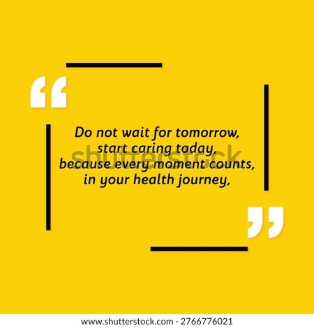 Motivational Quote regarding obesity, Vector illustration