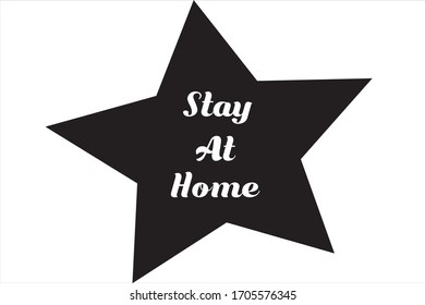 Motivational quote. Stay at home due quarantine coronavirus.