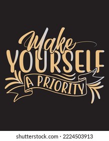 Motivational quote typography print vector design