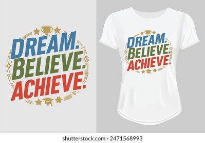 Motivational quote typography t shirt vector illustrator 