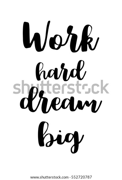 Motivational Quote Vector Lettering Poster Black Stock Vector (Royalty ...