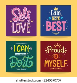 motivational quotes banner vector design bundle 
