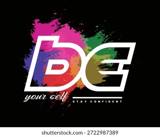 Citas motivacionales Sé tú mismo Diseño de Vector
