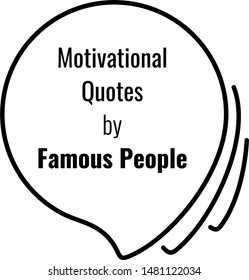 Motivational Quotes By Famous People Label Stock Vector (Royalty Free ...