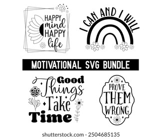 Motivational Quotes Collection Set Retro Typographic