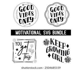 Motivational Quotes Collection Set Retro Typographic