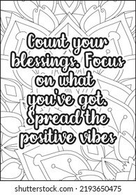 Motivational Quotes Coloring Page Quotes Coloring Stock Vector (Royalty ...