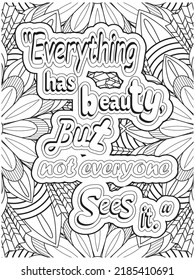 Motivational Quotes Coloring Page Adults Stock Vector (Royalty Free ...