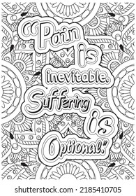 Motivational Quotes Coloring Page Adults Stock Vector (Royalty Free ...