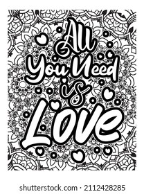 Motivational Quotes coloring page . inspirational  Quotes coloring page. hand draw line art style vector