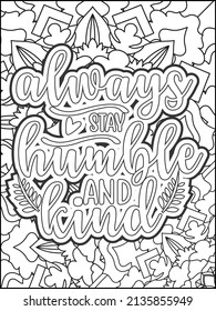 Motivational quotes coloring page. Inspirational quotes coloring page. Affirmative quotes coloring page. Positive quotes coloring page. Good vibes. Hand drawn floral line art. Motivational typography.