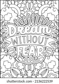 Motivational Quotes Coloring Page Inspirational Quotes Stock Vector ...