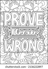 Motivational Quotes Coloring Page Inspirational Quotes Stock Vector ...