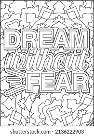 Motivational quotes coloring page. Inspirational quotes coloring page. Affirmative quotes coloring page. Positive quotes coloring page. Good vibes. Hand drawn floral line art. Motivational typography.