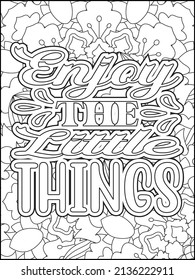 Motivational quotes coloring page. Inspirational quotes coloring page. Affirmative quotes coloring page. Positive quotes coloring page. Good vibes. Hand drawn floral line art. Motivational typography.