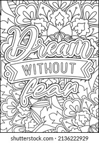 Motivational quotes coloring page. Inspirational quotes coloring page. Affirmative quotes coloring page. Positive quotes coloring page. Good vibes. Hand drawn floral line art. Motivational typography.