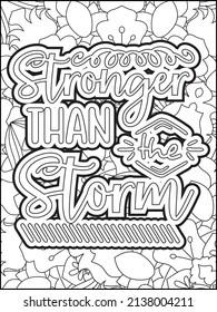 Motivational quotes coloring page. Inspirational quotes coloring page. Affirmative quotes coloring page. Positive quotes. Good vibes. Coloring book for adults. Typography design.