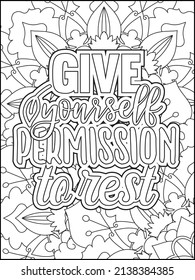 Motivational quotes coloring page. Inspirational quotes coloring page. Affirmative quotes coloring page. Positive quotes. Good vibes. Swear word coloring page. Motivational typography.