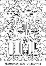 Motivational quotes coloring page. Inspirational quotes coloring page. Affirmative quotes coloring page. Positive quotes coloring page. Good vibes. Motivational swear word. Motivational typography.
