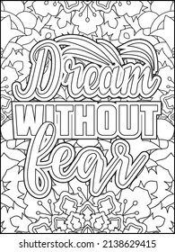 Motivational Quotes Coloring Page Inspirational Quotes Stock Vector ...