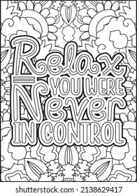 Motivational Quotes Coloring Page Inspirational Quotes Stock Vector ...