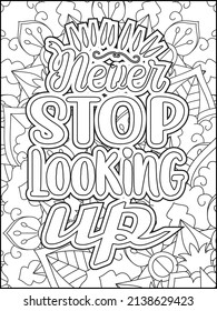 Motivational quotes coloring page. Inspirational quotes coloring page. Affirmative quotes coloring page. Positive quotes coloring page. Good vibes. Motivational swear word. Motivational typography.
