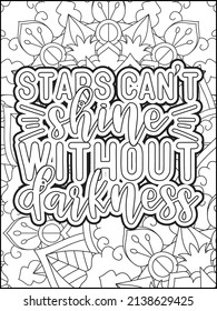 Motivational quotes coloring page. Inspirational quotes coloring page. Affirmative quotes coloring page. Positive quotes coloring page. Good vibes. Motivational swear word. Motivational typography.
