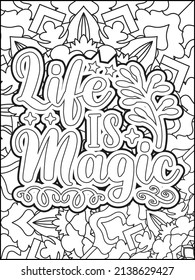 Motivational quotes coloring page. Inspirational quotes coloring page. Affirmative quotes coloring page. Positive quotes coloring page. Good vibes. Motivational swear word. Motivational typography.
