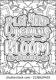 Motivational quotes coloring page. Inspirational quotes coloring page. Affirmative quotes coloring page. Positive quotes coloring page. Good vibes. Motivational swear word. Motivational typography.
