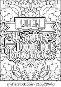 Motivational quotes coloring page. Inspirational quotes coloring page. Affirmative quotes coloring page. Positive quotes coloring page. Good vibes. Motivational swear word. Motivational typography.
