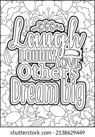 Motivational quotes coloring page. Inspirational quotes coloring page. Affirmative quotes coloring page. Positive quotes coloring page. Good vibes. Motivational swear word. Motivational typography.
