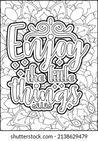 Motivational Quotes Coloring Page Inspirational Quotes Stock Vector ...