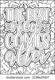 Motivational quotes coloring page. Inspirational quotes coloring page. Affirmative quotes coloring page. Positive quotes coloring page. Good vibes. Motivational swear word. Motivational typography.
