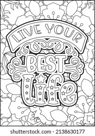 Motivational quotes coloring page. Inspirational quotes coloring page. Affirmative quotes coloring page. Positive quotes coloring page. Good vibes. Motivational swear word. Motivational typography.