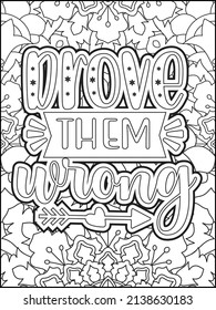 Motivational Quotes Coloring Page Inspirational Quotes Stock Vector ...