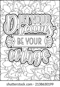 Motivational quotes coloring page. Inspirational quotes coloring page. Affirmative quotes coloring page. Positive quotes coloring page. Good vibes. Motivational swear word. Motivational typography.