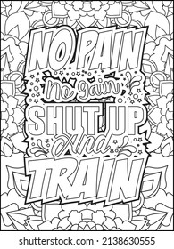 Motivational quotes coloring page. Inspirational quotes coloring page. Affirmative quotes coloring page. Positive quotes coloring page. Good vibes. Motivational swear word. Motivational typography.