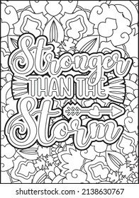 Motivational quotes coloring page. Inspirational quotes coloring page. Affirmative quotes coloring page. Positive quotes coloring page. Good vibes. Motivational swear word. Motivational typography.